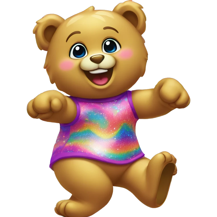 lisa frank dancing bear emoji