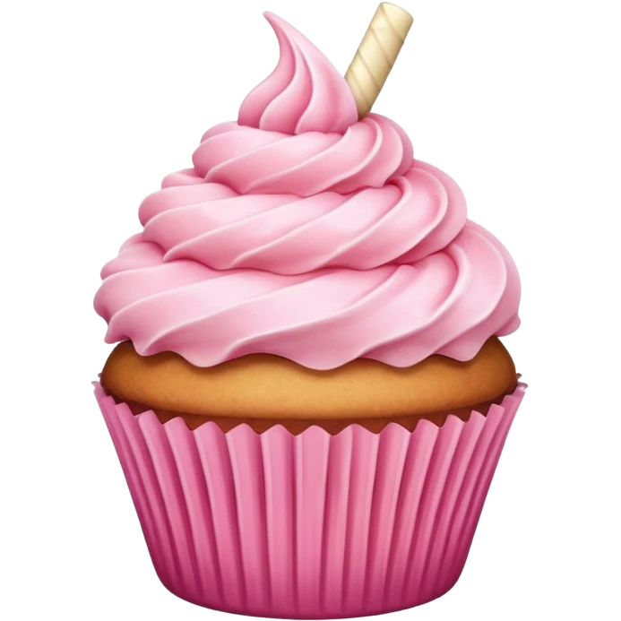 Cupcake with pink icing emoji