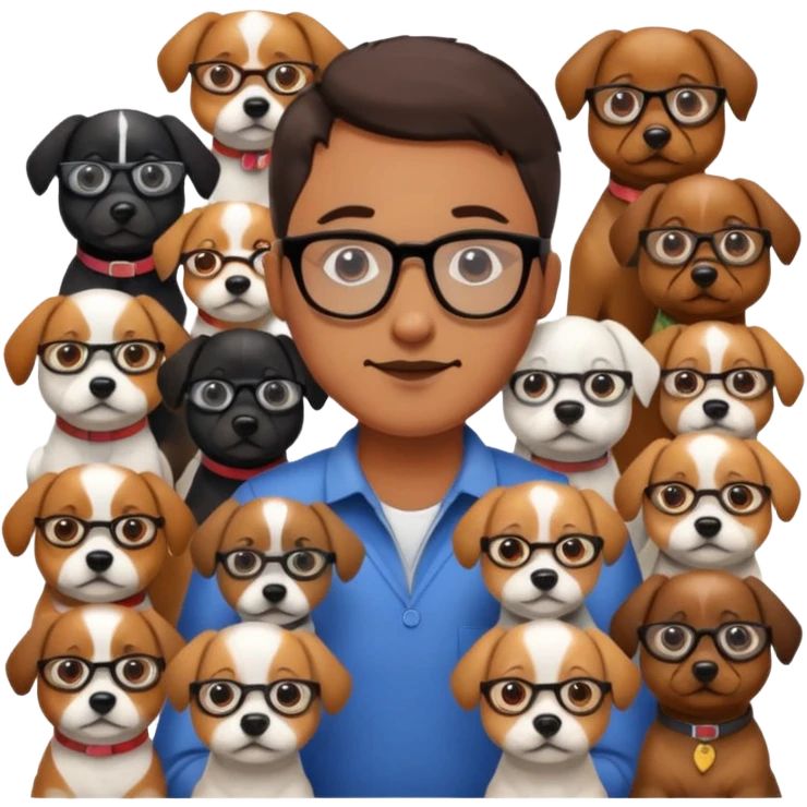 a professional graphic designer, has a lot of dogs emoji