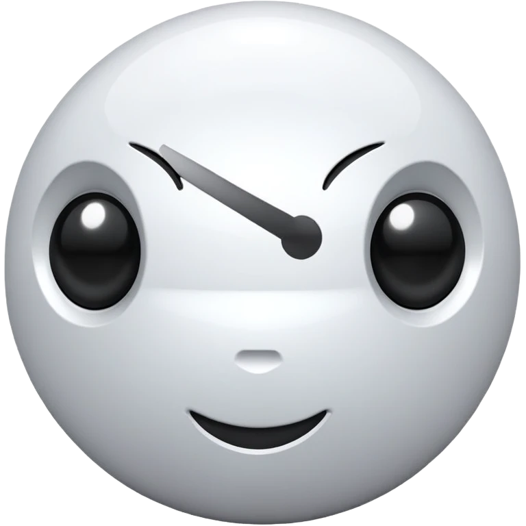 Metal cute black eyes ball driving on 4 car wheels emoji