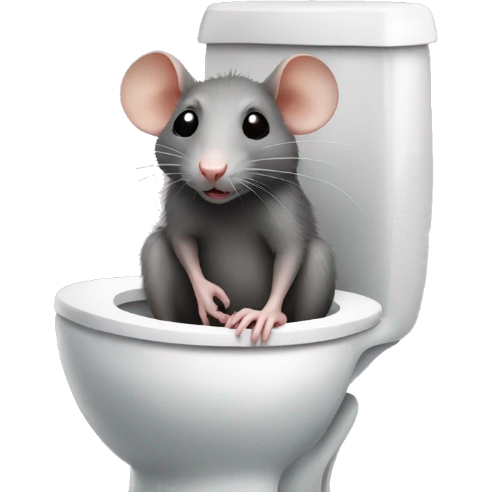 Rat sitting on a toilet  emoji