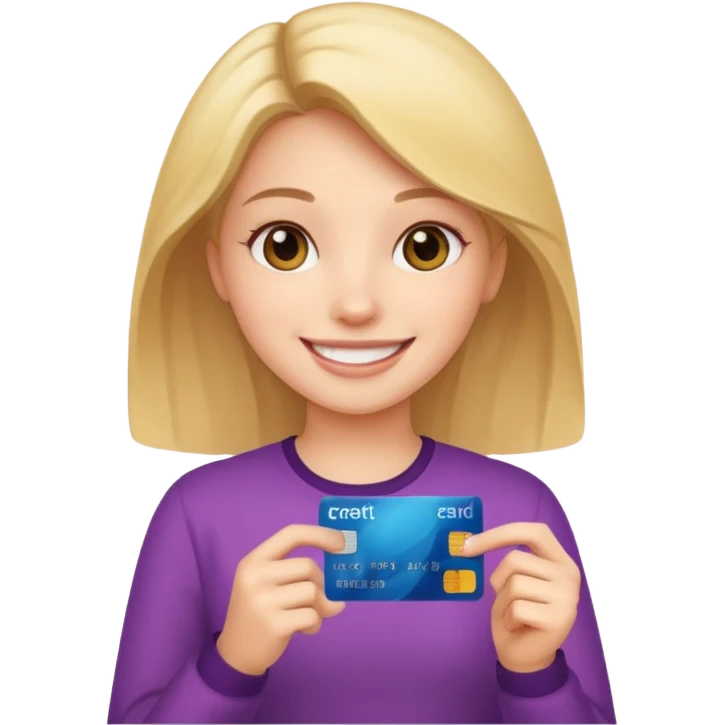 girl with credit card emoji