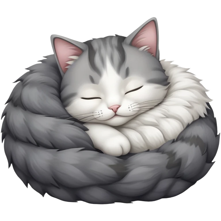 cat sleeping peacefully emoji