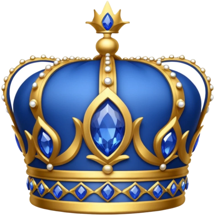 crown blue emoji