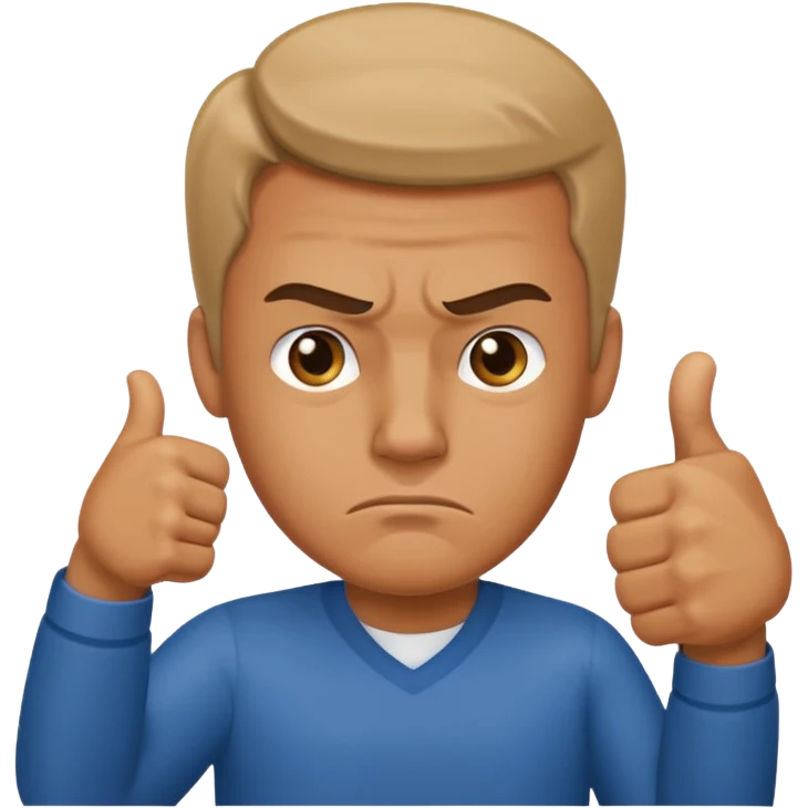 man giving a thumbs-down emoji