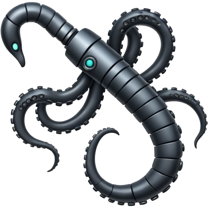 black robot tentacle arm emoji