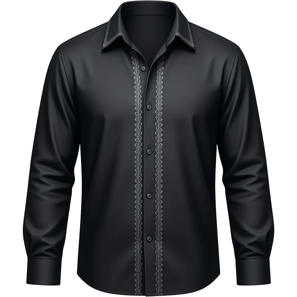 luxurious black casual shirt opened up emoji