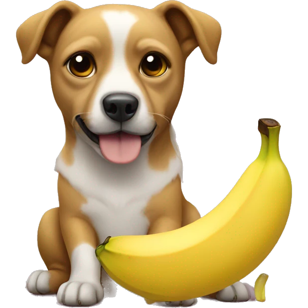 dog and banana emoji