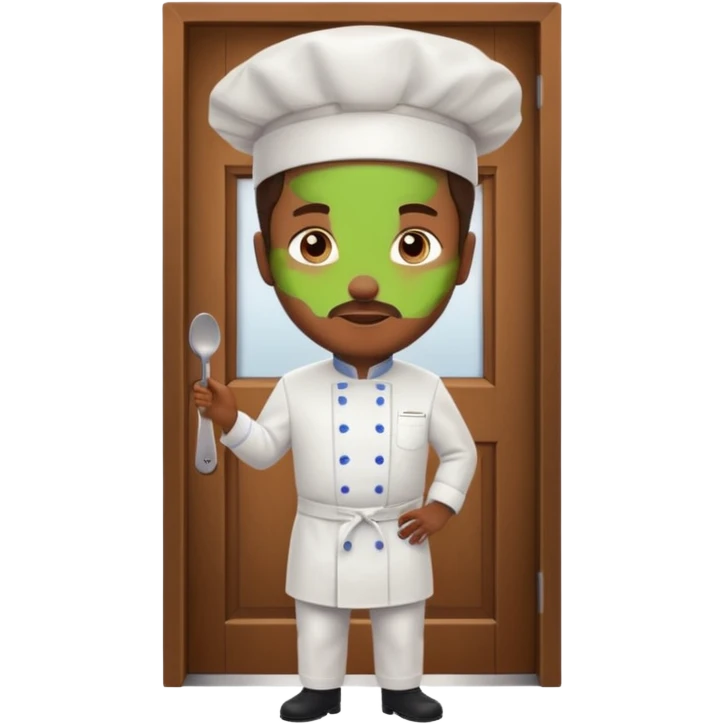 Chef at the back door emoji