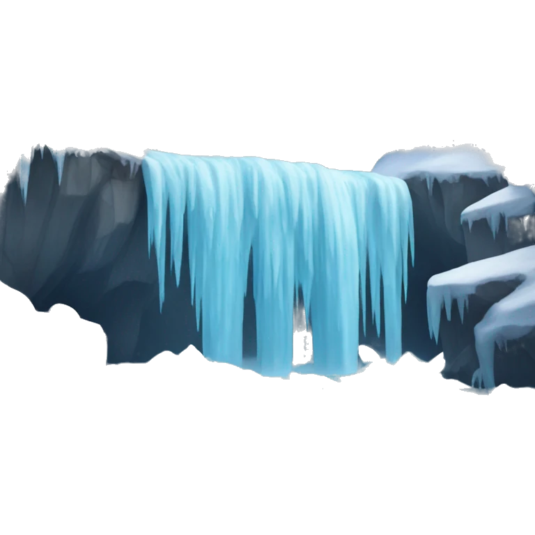 realistic frozen waterfall emoji