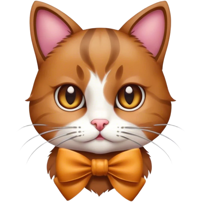 Cat whit bow emoji