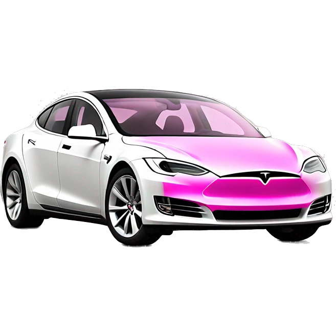 Pink white ombré Tesla emoji