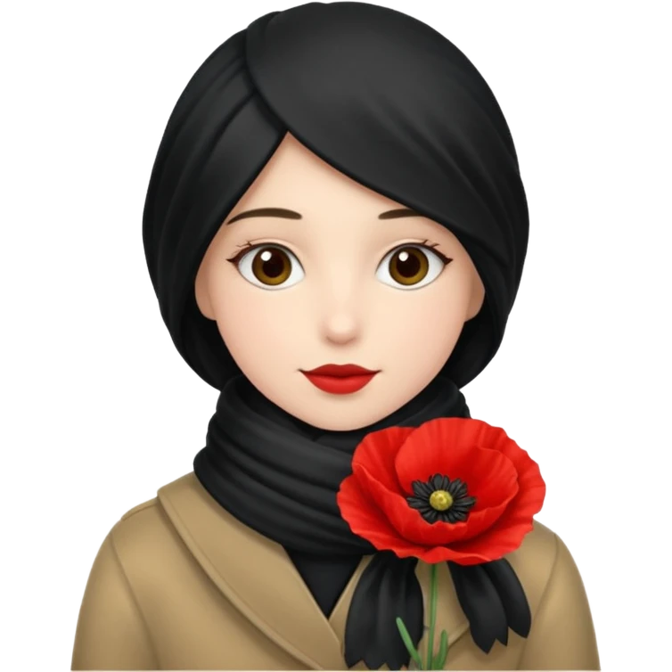Poppy with muffler emoji