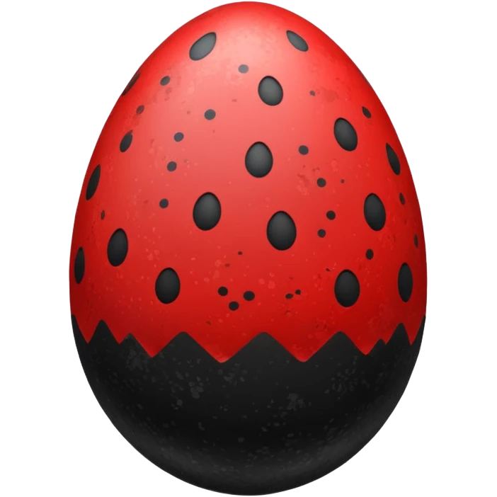 easter egg red and black faded emoji