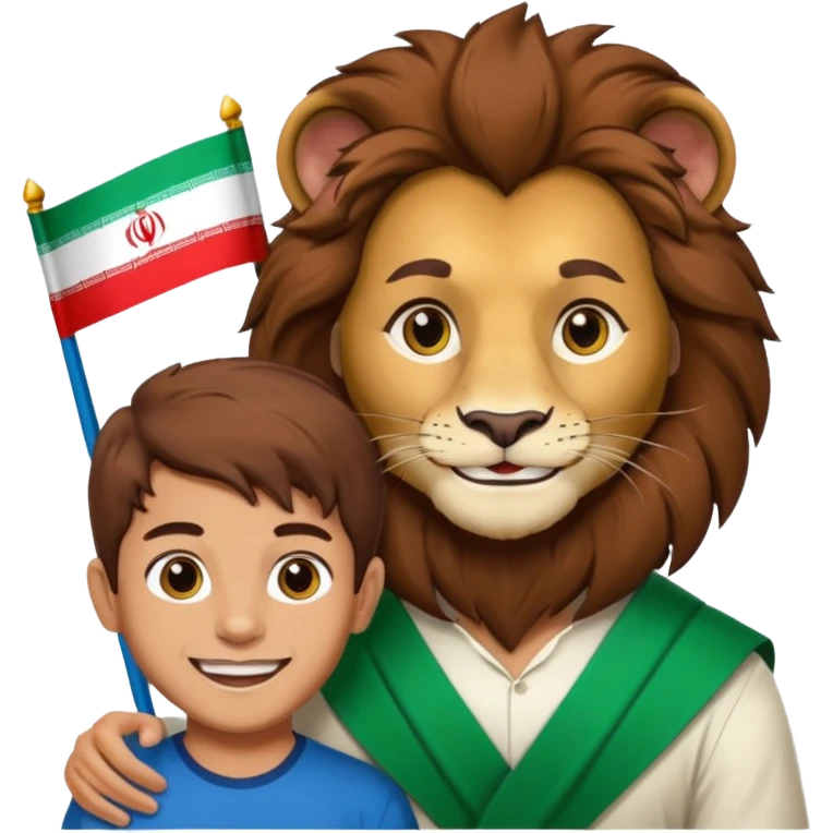 lion and son iranian flag emoji