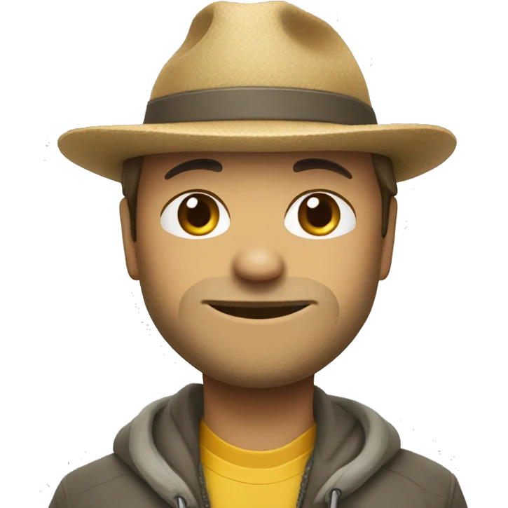 chill ourangutan with hat  emoji