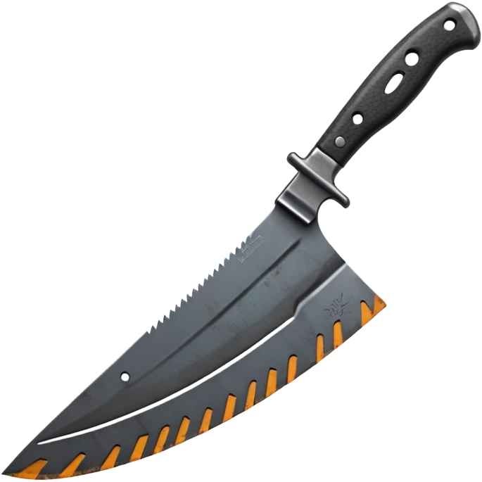 dark metal machete  emoji