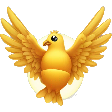 Cœur avec des ailes et un soleil  emoji