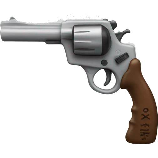 white hand holding toy gun  emoji
