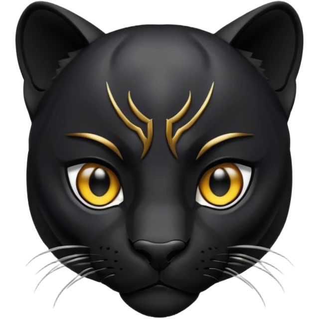 Black panther face emoji