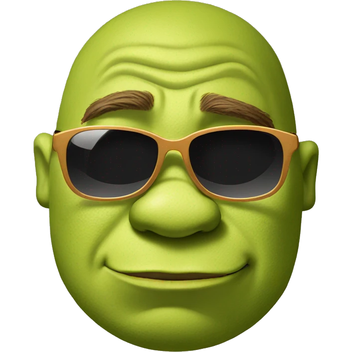 Shrek with sunglasses emoji