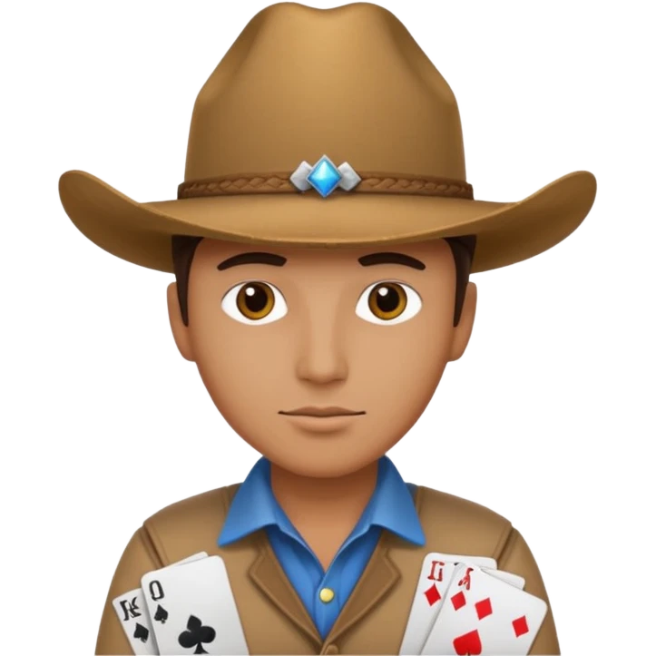 The poker face with cowboy hat emoji