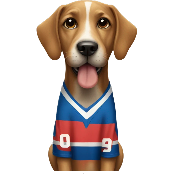 Dog wearing a jersey  emoji