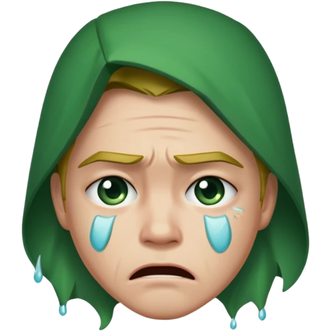 Green Arrow crying emoji