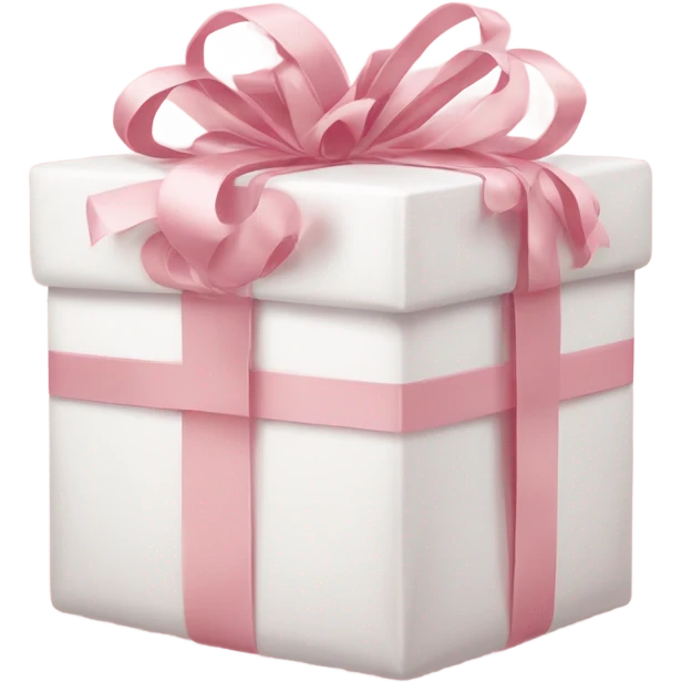 Light pink Christmas gifts under a white Christmas tree  emoji