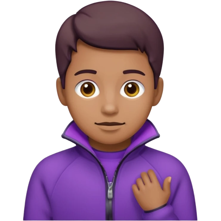 La tercera imagen, manten el forro polar morado emoji
