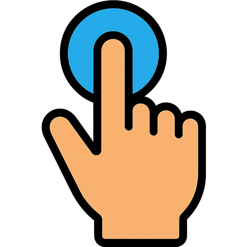 finger cursor icon with color outline emoji