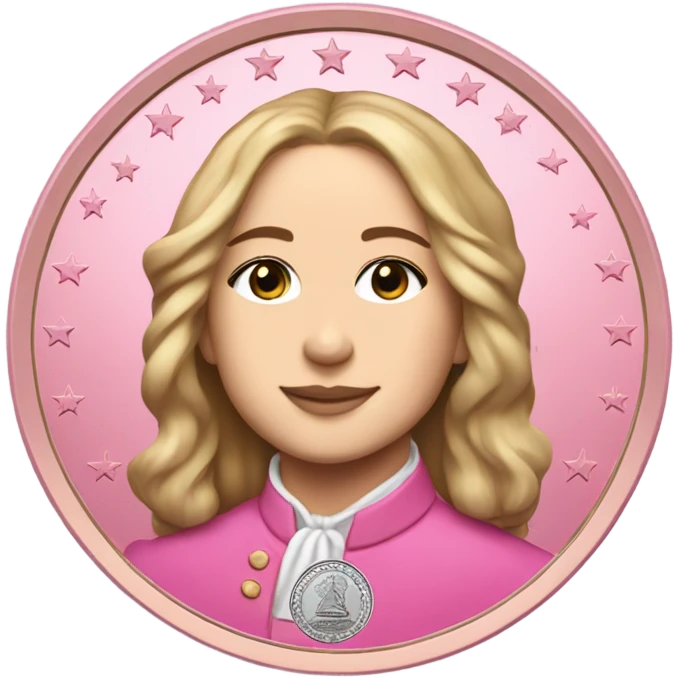 pink coin with sabrina carpenter’s face on it like george washington  emoji