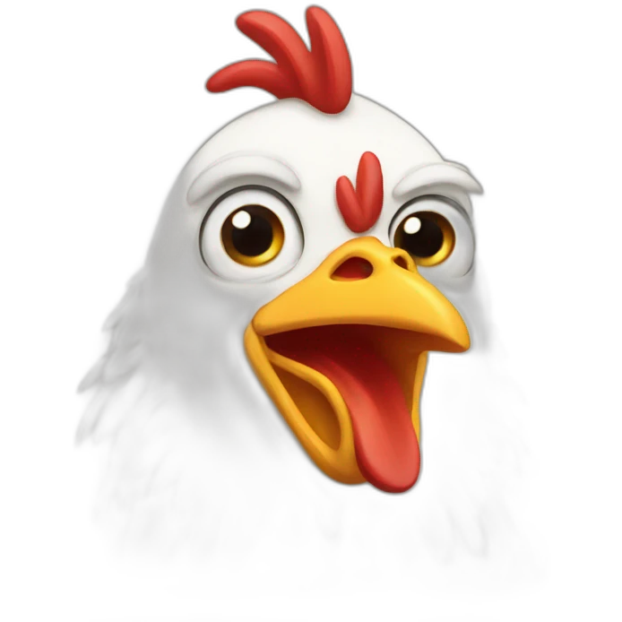 judgmental chicken emoji