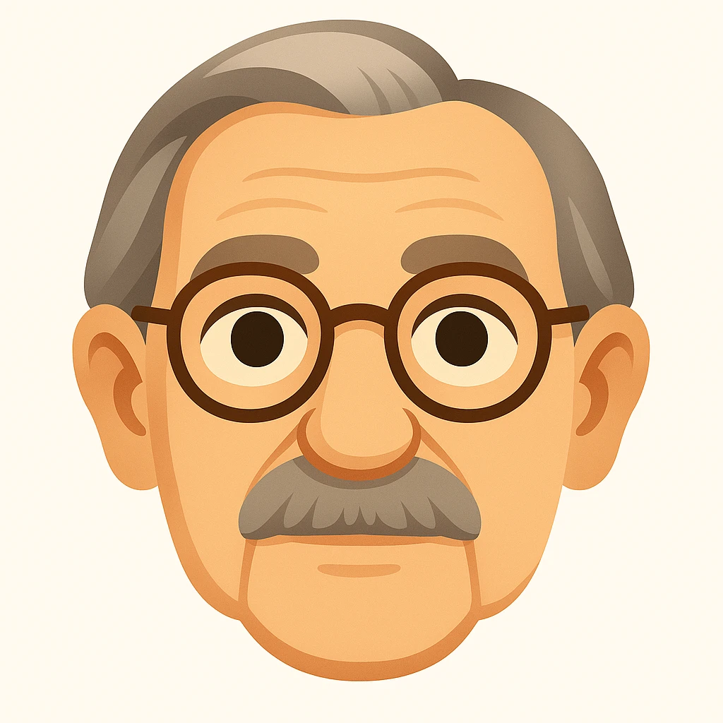 Reduce the number of freckles and age spots, and make the portrait less realistic and more stylized, keeping an emoji-like look and Hans Jonas resemblance. emoji