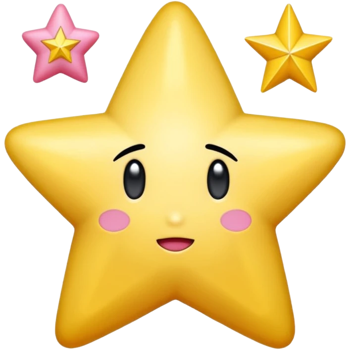 Kirby encima de una estrella  emoji