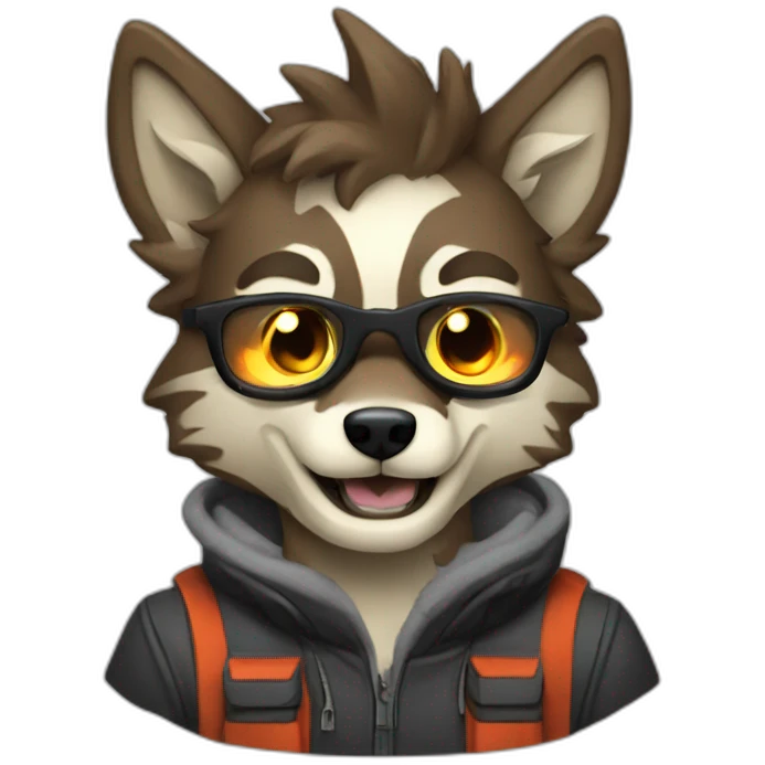 Pyro wolf programmer emoji