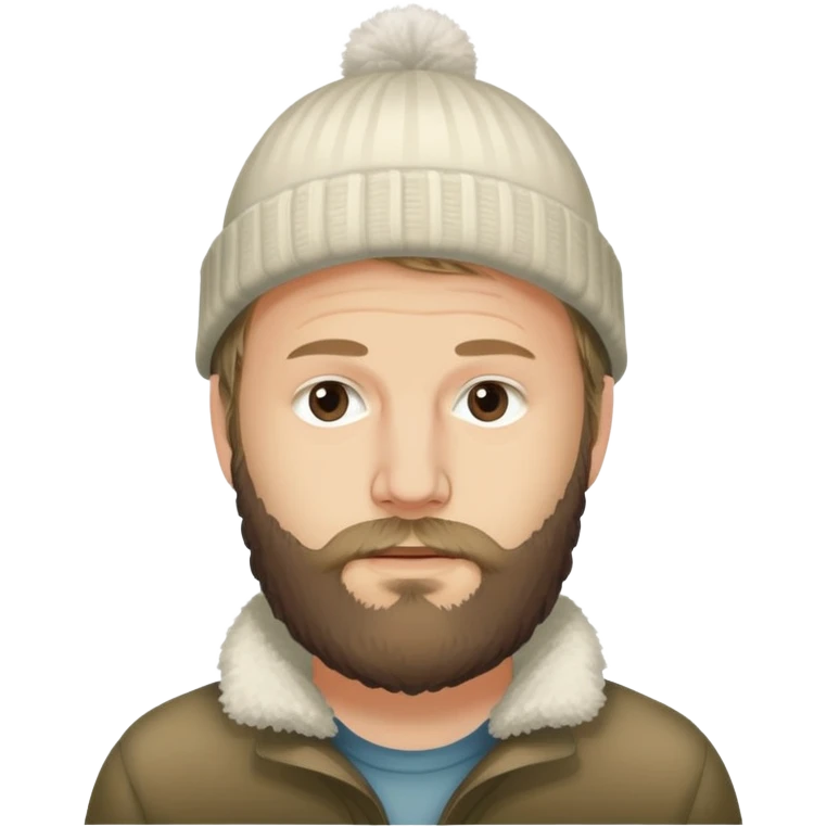 Justin Vernon of Bon Iver with beard and winter hat emoji