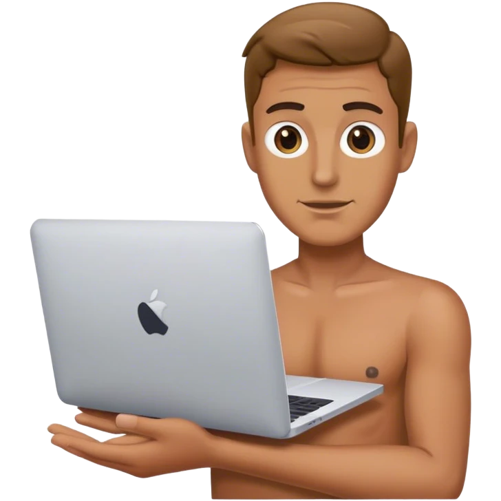 papa holding macbook emoji