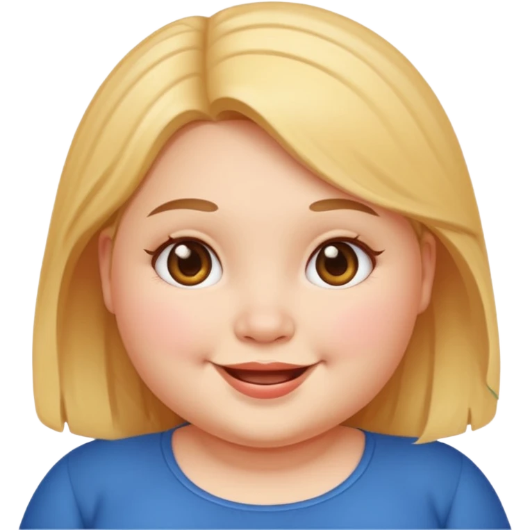 Chubby face girl emoji
