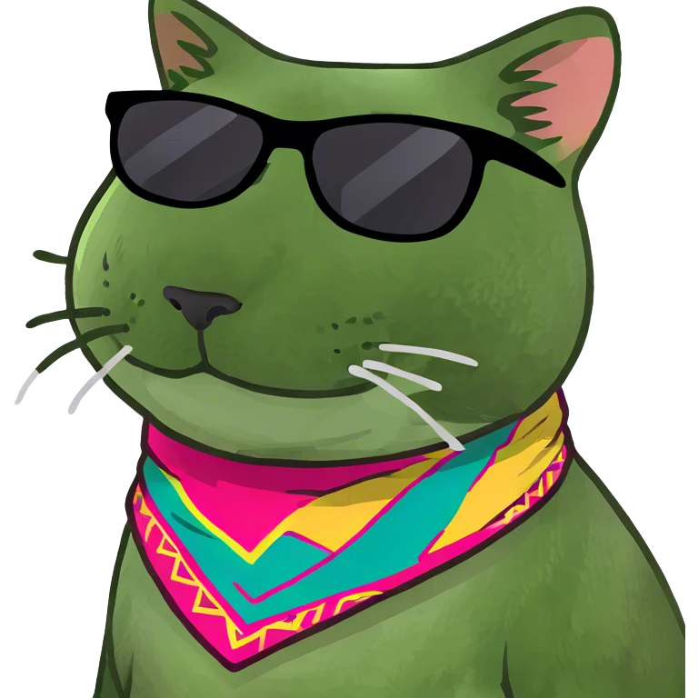 Cat with sunglasses emoji
