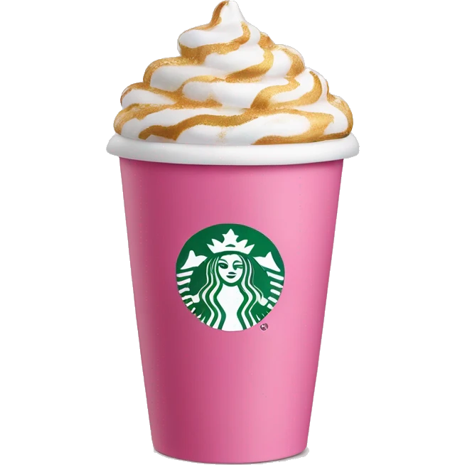 pink starbucks christmas cup  emoji