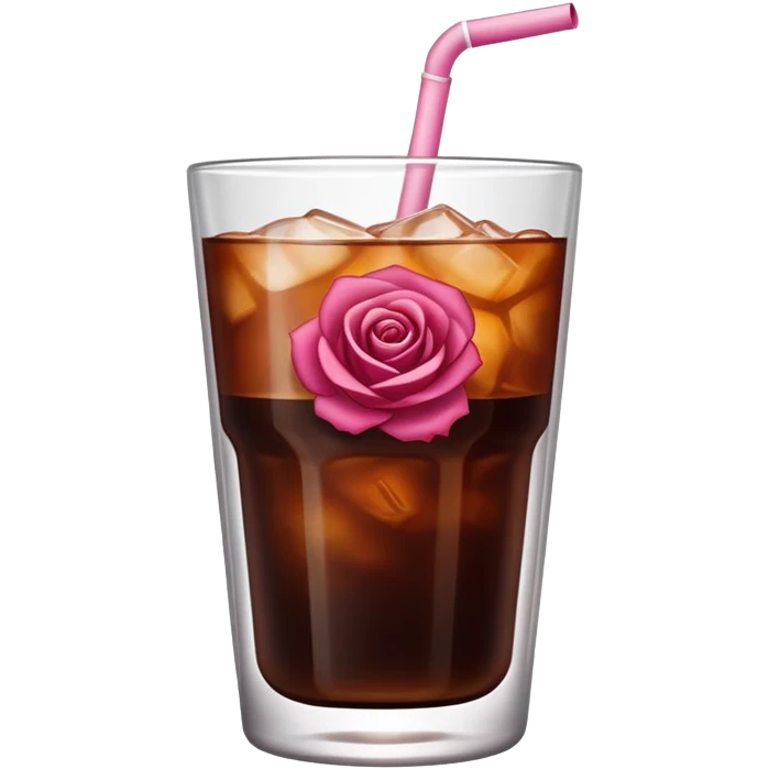 Rose Cold brew coffee  emoji