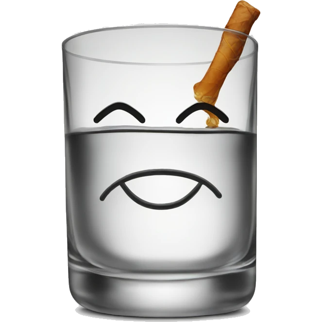 Scotch in a glass emoji