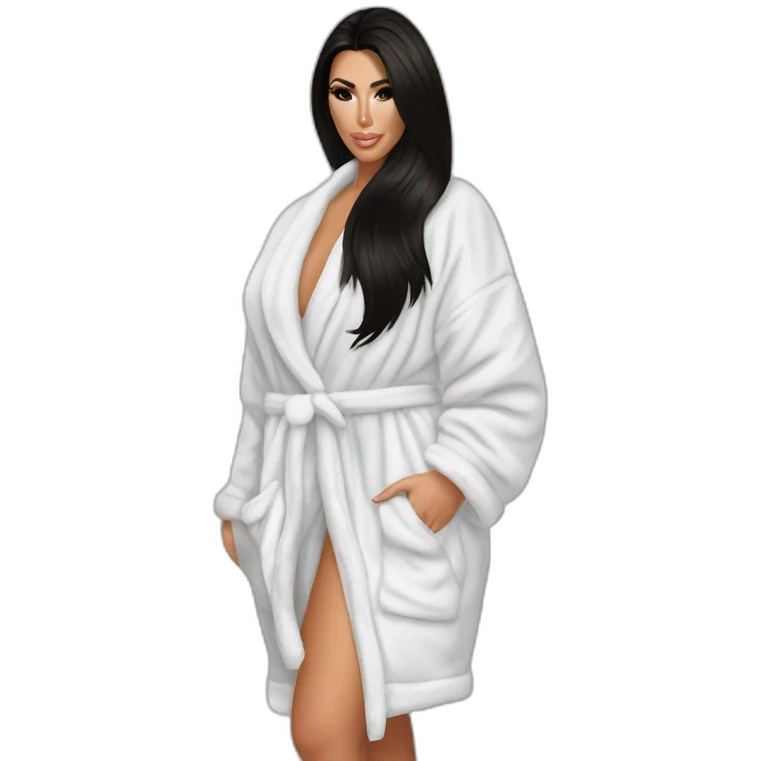 Kim kardashian giant bum bathrobe emoji