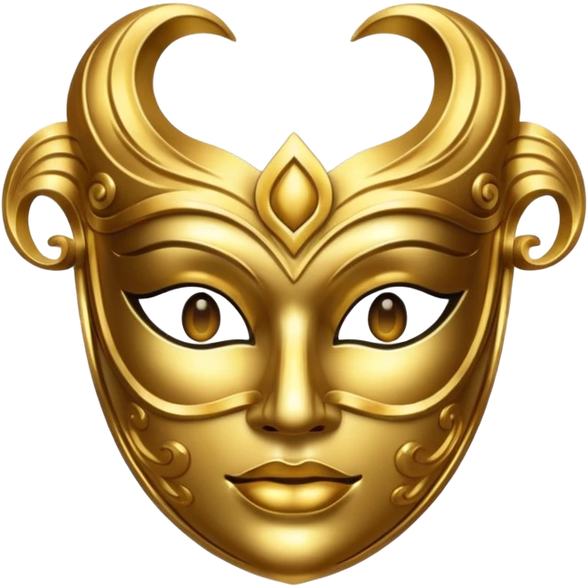 gold mask  emoji
