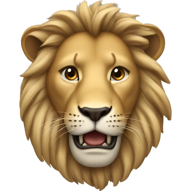 not afraid of lion emoji