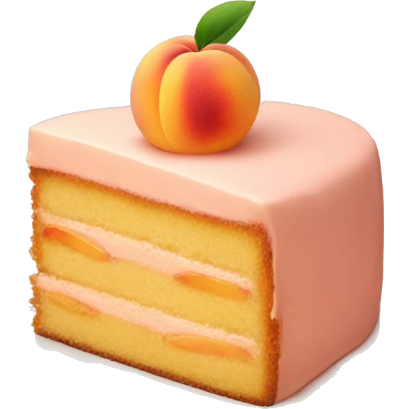 Peach cake emoji