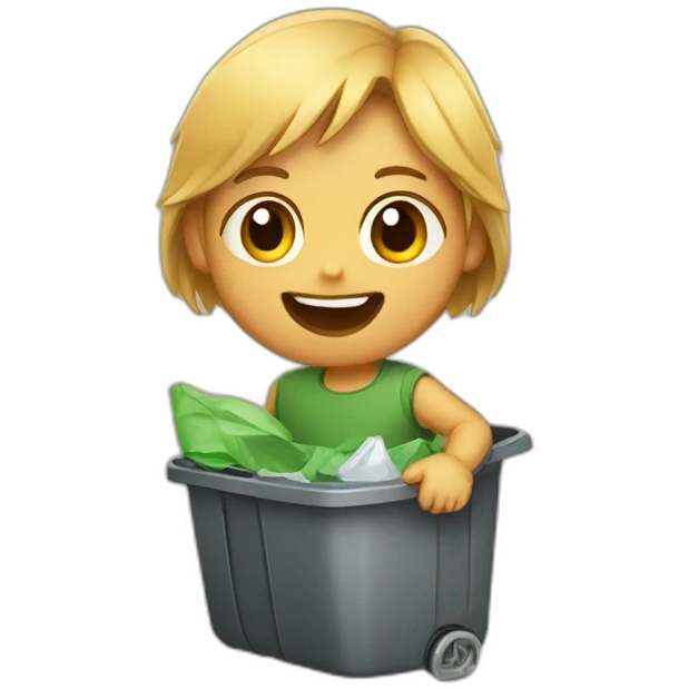 Cutie in garbage emoji