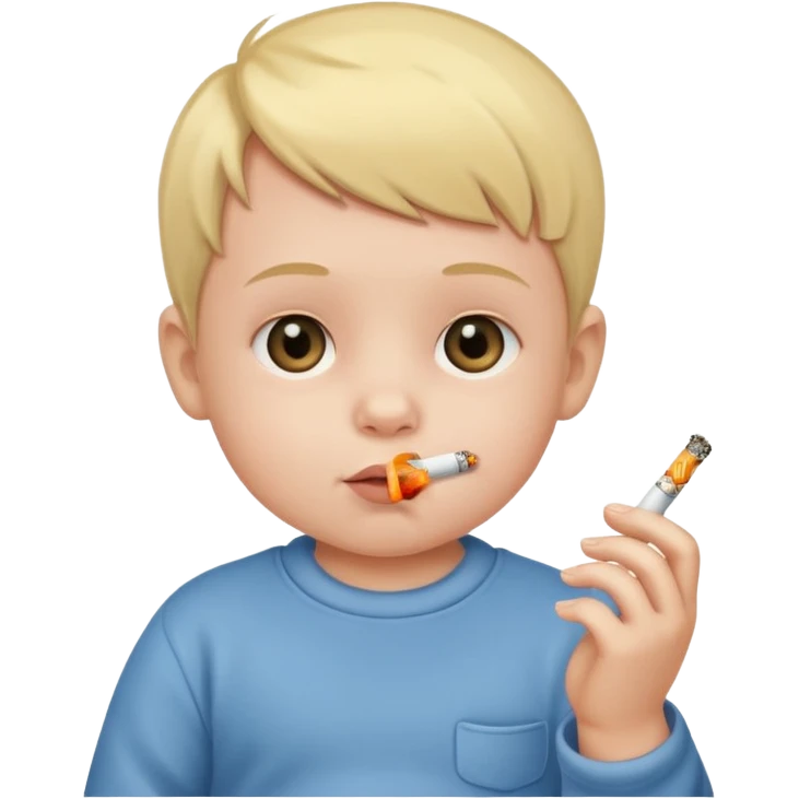 Baby smoking a cigarette emoji