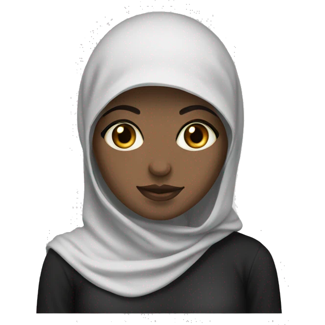 white skin girl, black eyes niqabi woman emoji